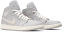 Cheap (W) Air Jordan 1 Mid 'Kelabu Atmosfera Gading Pucat Tulang' CD7240-002