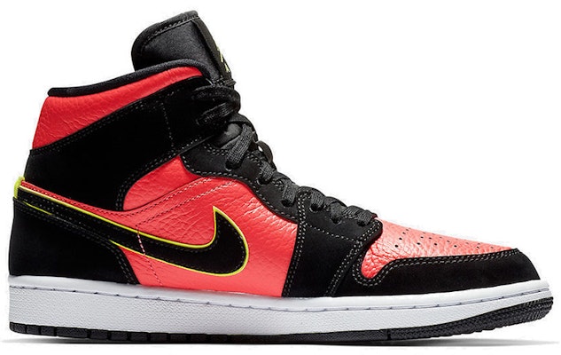 (Women) Air Jordan 1 Mid 'Black Hot Punch' BQ6472-006 Order (Women) Air Jordan 1 Mid 'Black Hot Punch' BQ6472-006