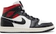 (W) Air Jordan 1 Mid 'Hitam Sail Merah Gym' BQ6472-061