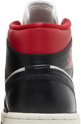 (Women) Air Jordan 1 Mid 'Black Sail Gym Red' BQ6472-061 Sizing (Women) Air Jordan 1 Mid 'Black Sail Gym Red' BQ6472-061