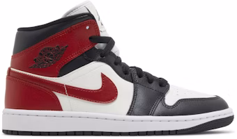 (Women) Air Jordan 1 Mid 'Black Toe' BQ6472-160 (Women) Air Jordan 1 Mid 'Black Toe' BQ6472-160