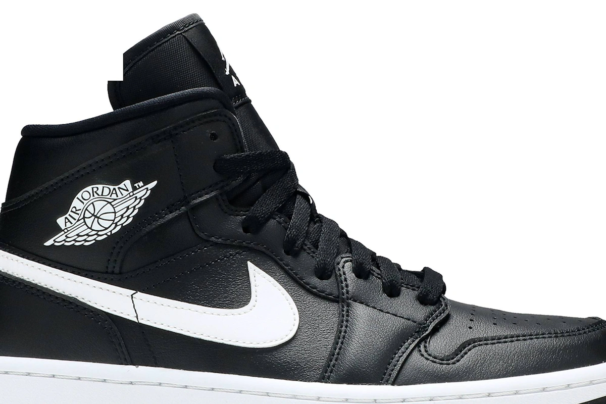 (Women) Air Jordan 1 Mid 'Black White' - BQ6472-011