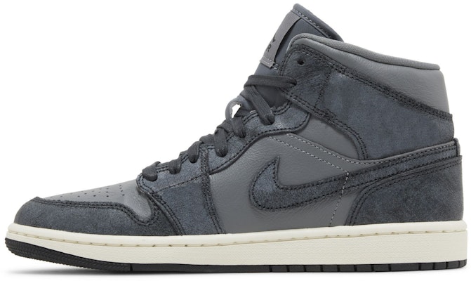 (Women) Air Jordan 1 Mid 'Distressed Smoke Grey' FJ3448-001 Lookbook (Women) Air Jordan 1 Mid 'Distressed Smoke Grey' FJ3448-001
