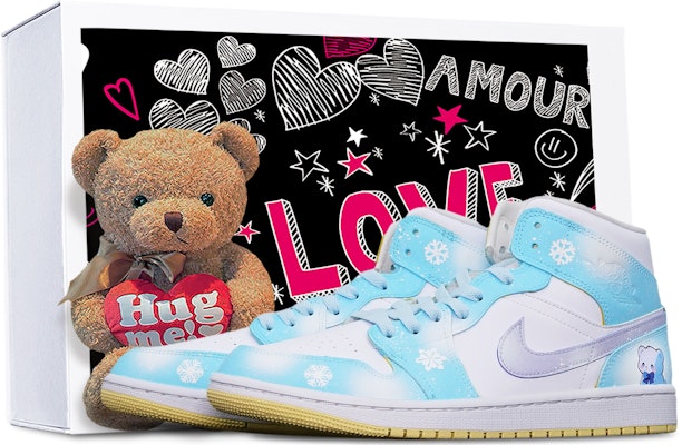 (W) (レディース) エアジョーダン 1 ミッド 'レモンウォッシュ' BQ6472-701(TeamT-雪花蝴蝶结小熊S-BOX) Buy (W) (レディース) エアジョーダン 1 ミッド 'レモンウォッシュ' BQ6472-701(TeamT-雪花蝴蝶结小熊S-BOX)
