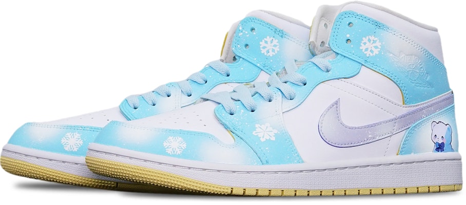 (W) (レディース) エアジョーダン 1 ミッド 'レモンウォッシュ' BQ6472-701(TeamT-雪花蝴蝶结小熊S-BOX) Shop (W) (レディース) エアジョーダン 1 ミッド 'レモンウォッシュ' BQ6472-701(TeamT-雪花蝴蝶结小熊S-BOX)