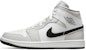 (W) Air Jordan 1 Mid 'Kelabu Asap Terang' BQ6472-015