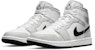 (W) Air Jordan 1 Mid 'Kelabu Asap Terang' BQ6472-015