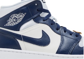(W) Air Jordan 1 Mid 'Azul Medianoche con Encantos Dorados' FZ8777-044 Order (W) Air Jordan 1 Mid 'Azul Medianoche con Encantos Dorados' FZ8777-044
