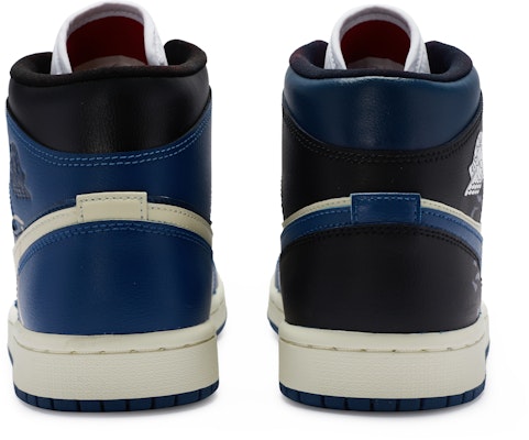(Women) Air Jordan 1 Mid 'Midnight Pine Ink' BQ6472-146-446800 Details for (Women) Air Jordan 1 Mid 'Midnight Pine Ink' BQ6472-146-446800