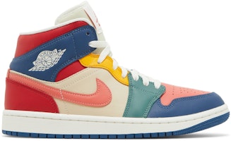 (Women) Air Jordan 1 Mid 'Multi-Color' DN3738-400 (Women) Air Jordan 1 Mid 'Multi-Color' DN3738-400