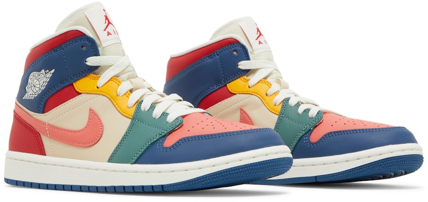 (Women) Air Jordan 1 Mid 'Multi-Color' DN3738-400 Cheap (Women) Air Jordan 1 Mid 'Multi-Color' DN3738-400