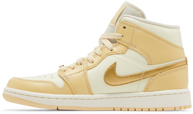(W) Air Jordan 1 Mid 'Vanila Pucat Emas' FB9892-200 Lookbook (W) Air Jordan 1 Mid 'Vanila Pucat Emas' FB9892-200