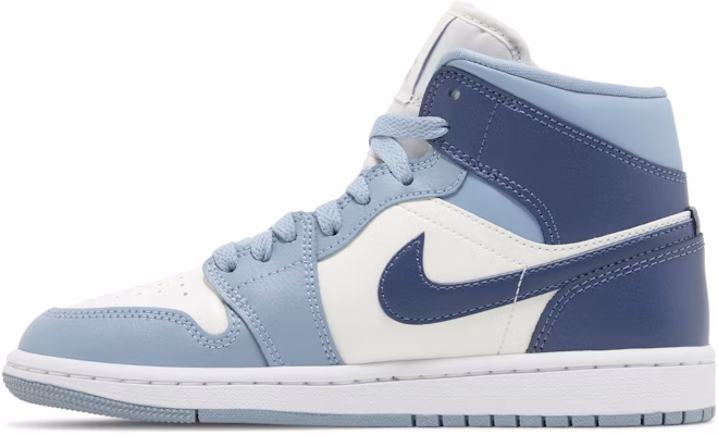 (Women) Air Jordan 1 Mid 'Sail Diffused Blue' BQ6472-140 Lookbook (Women) Air Jordan 1 Mid 'Sail Diffused Blue' BQ6472-140