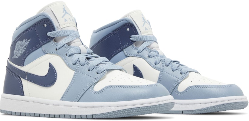 (Women) Air Jordan 1 Mid 'Sail Diffused Blue' BQ6472-140 Cheap (Women) Air Jordan 1 Mid 'Sail Diffused Blue' BQ6472-140