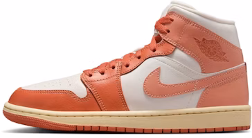 (Women) Air Jordan 1 Mid 'Sail Madder Root' BQ6472-180 (Women) Air Jordan 1 Mid 'Sail Madder Root' BQ6472-180