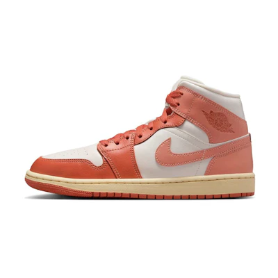 (W) Jordan 1 Mid 'Sail Madder Root'