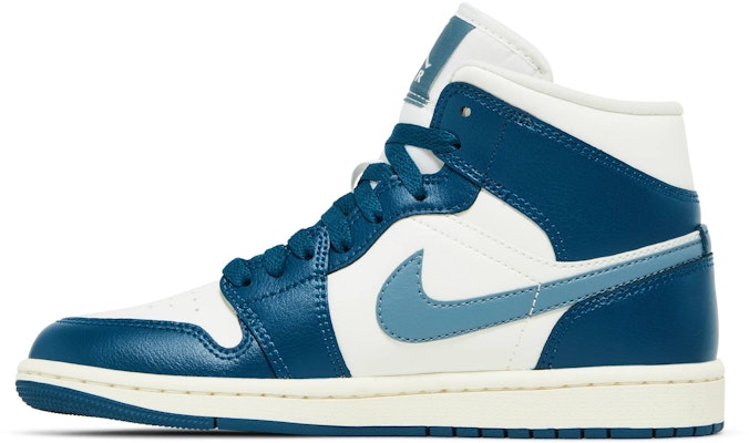 (W) Air Jordan 1 Mid 'Sky J French Blue' Biru Perancis. BQ6472-414 Lookbook (W) Air Jordan 1 Mid 'Sky J French Blue' Biru Perancis. BQ6472-414