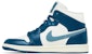 (W) Air Jordan 1 Mid 'Sky J French Blue' Biru Perancis. BQ6472-414