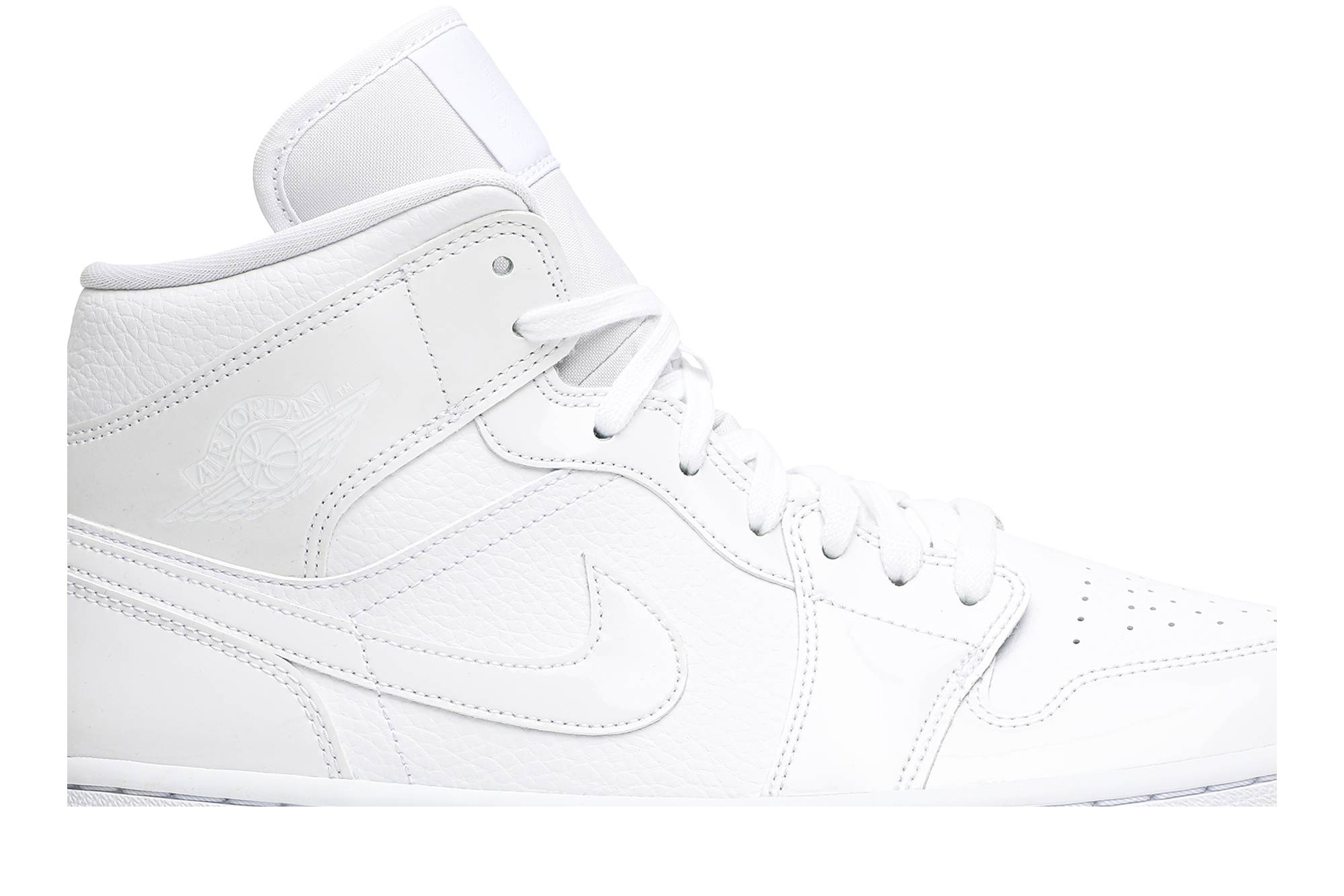 Order (W) Air Jordan 1 中帮 '全白漆皮钩' BQ6472-100