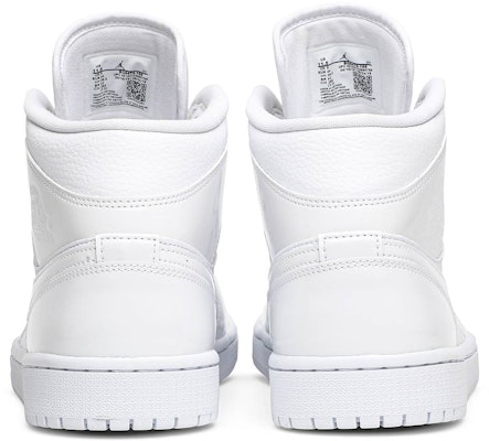 (W) Air Jordan 1 中帮 '全白漆皮钩' BQ6472-100 Details for (W) Air Jordan 1 中帮 '全白漆皮钩' BQ6472-100