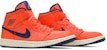 (W) Air Jordan 1 Mid 'Turf Orange' Lelaki Wanita Kasut Sneaker CD7240-804