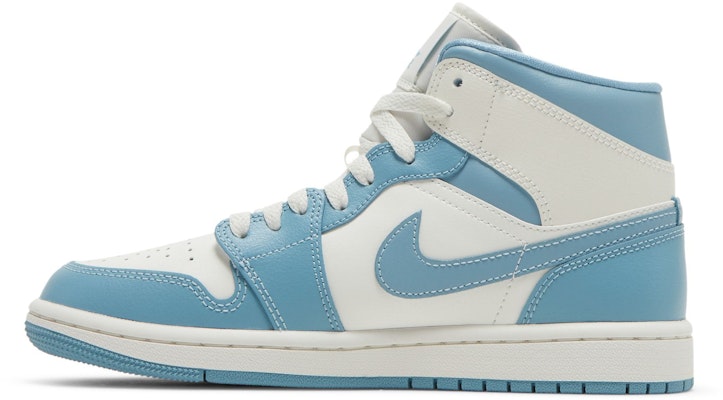 (Women) Air Jordan 1 Mid 'UNC' BQ6472-141 Lookbook (Women) Air Jordan 1 Mid 'UNC' BQ6472-141