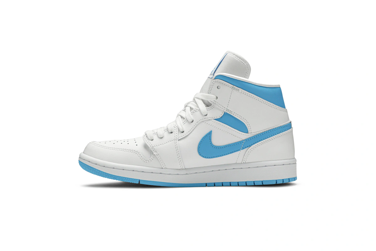 (Women) Air Jordan 1 Mid 'UNC' BQ6472-114