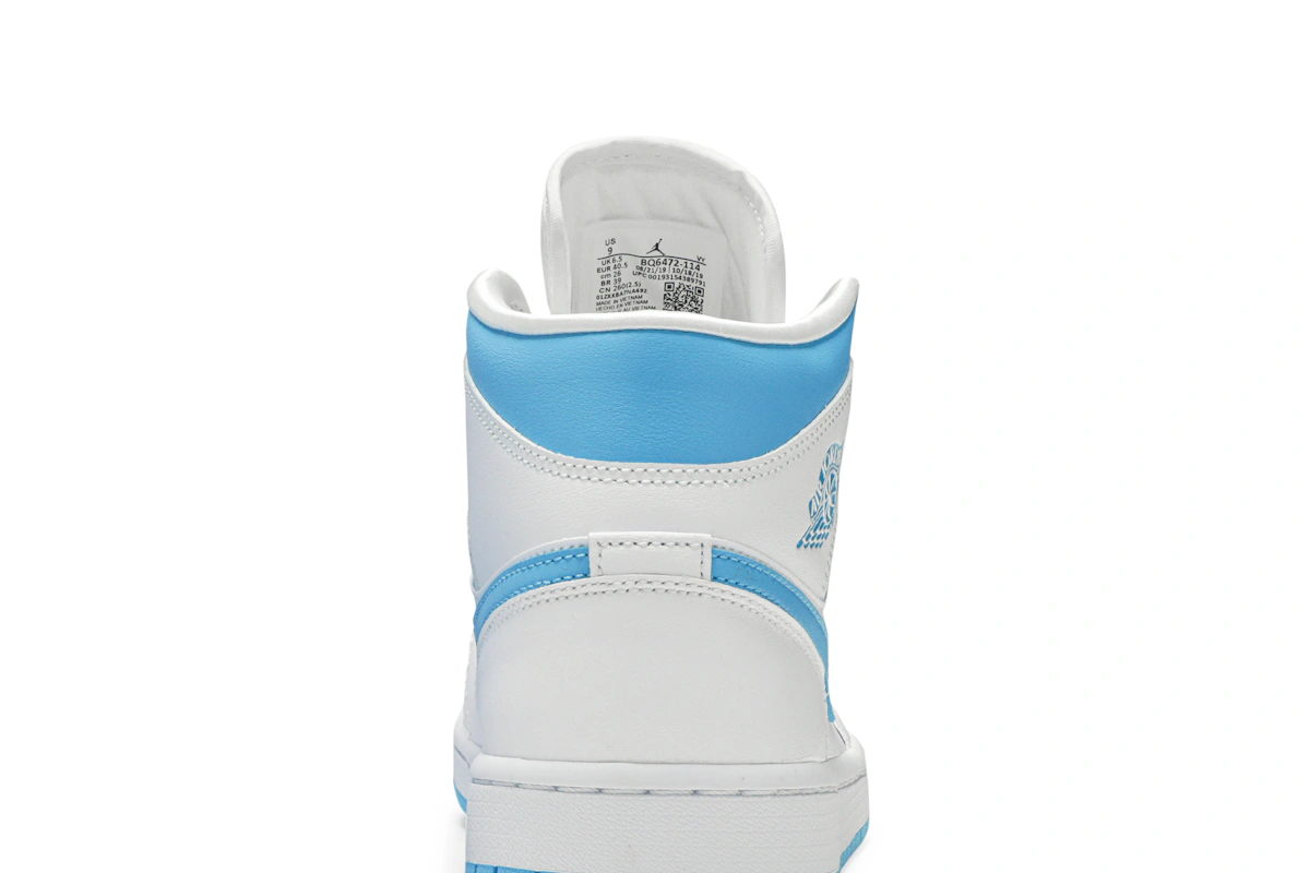 (Women) Air Jordan 1 Mid 'UNC' BQ6472-114