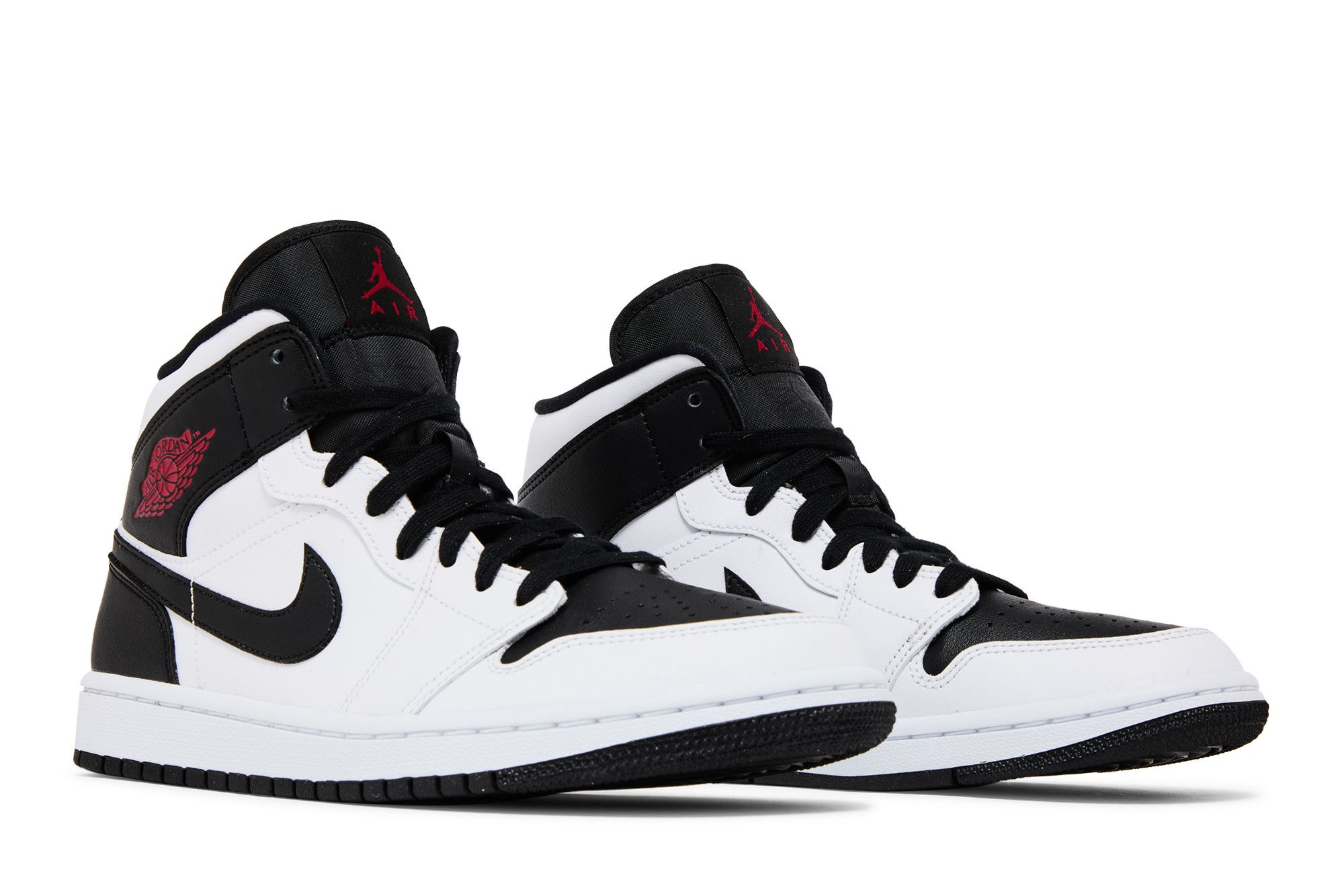 Cheap (W) Air Jordan 1 Mid ''Bianco Nero'' BQ6472-101
