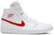 (W) Air Jordan 1 Mid 'Putih University Merah' BQ6472-106