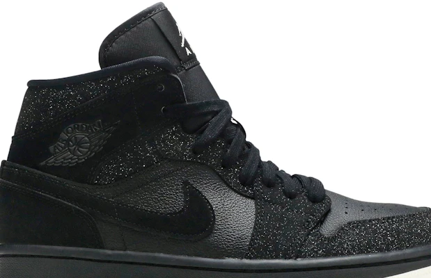 Glitter 2025 black jordans