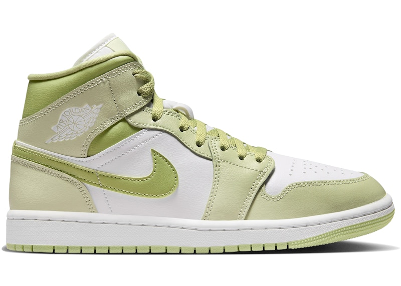 (Women) Air Jordan 1 Mid Olive Aura Lawn BQ6472-302