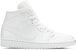 (Wanita) Air Jordan 1 Mid Patent 'Putih Triple' BQ6472-111