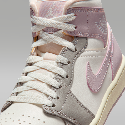 Sizing (W) Air Jordan 1 中筒 米白/迷霧灰/椰奶/玫瑰粉 BQ6472-122