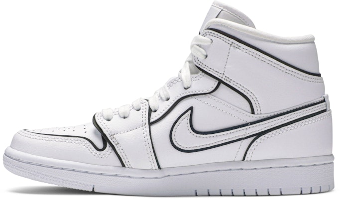 (Women) Air Jordan 1 Mid SE 'Iridescent Trim' CK6587-100 Lookbook (Women) Air Jordan 1 Mid SE 'Iridescent Trim' CK6587-100