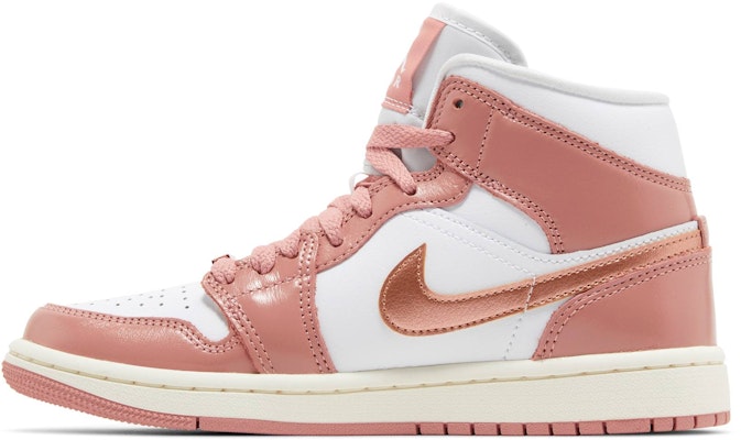 (Women) Air Jordan 1 Mid SE 'Red Stardust' FB9892-670 Lookbook (Women) Air Jordan 1 Mid SE 'Red Stardust' FB9892-670