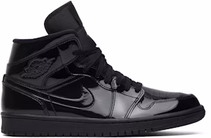(Women) Air Jordan 1 Mid SE Triple Black Patent BQ6472-002 (Women) Air Jordan 1 Mid SE Triple Black Patent BQ6472-002