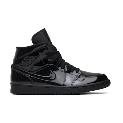 (W) Jordan 1 Mid SE Triple Black Patent