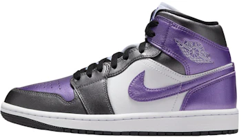 (Women) Air Jordan 1 Mid White Silver Purple Retro Basketball Shoes HJ5911-105 (Women) Air Jordan 1 Mid White Silver Purple Retro Basketball Shoes HJ5911-105