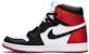 (Wanita) Air Jordan 1 Retro High 'Satin Black Toe' CD0461-016