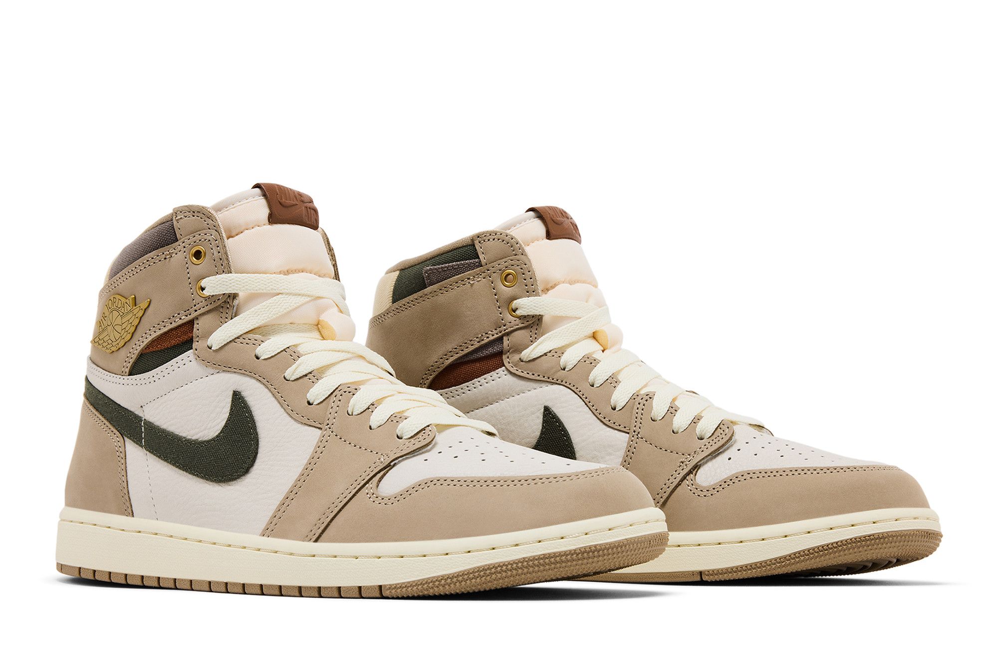 Cheap (W) Air Jordan 1 Retro High OG ''Khaki'' Chaussures FD2596-201