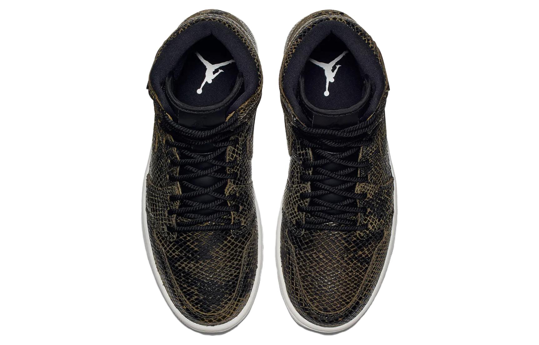 Lookbook (W) 에어 조던 1 레트로 하이 프리미엄 '올리브 뱀피' AH7389-302