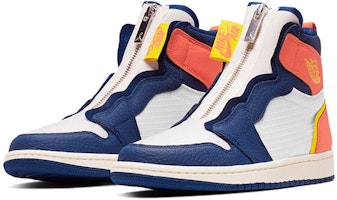 (W) 에어 조던 1 레트로 하이 집 블루 보이드 터프 오렌지 AQ3742-100 Lookbook (W) 에어 조던 1 레트로 하이 집 블루 보이드 터프 오렌지 AQ3742-100