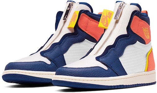 (Wanita) Air Jordan 1 Retro High Zip Blue Void Turf Orange AQ3742-100 Lookbook (Wanita) Air Jordan 1 Retro High Zip Blue Void Turf Orange AQ3742-100