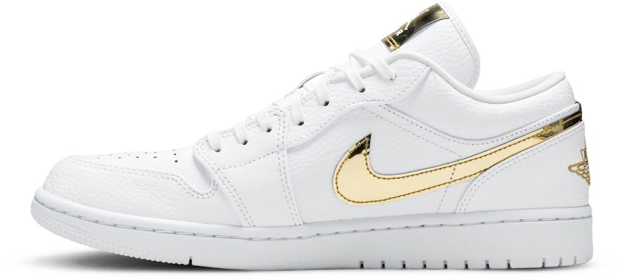 (Women) Air Jordan 1 Retro Low 'White Metallic Gold' CZ4776-100 Lookbook (Women) Air Jordan 1 Retro Low 'White Metallic Gold' CZ4776-100