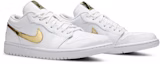 Cheap (W) Air Jordan 1 Retro Low 'Putih Emas Metalik' CZ4776-100