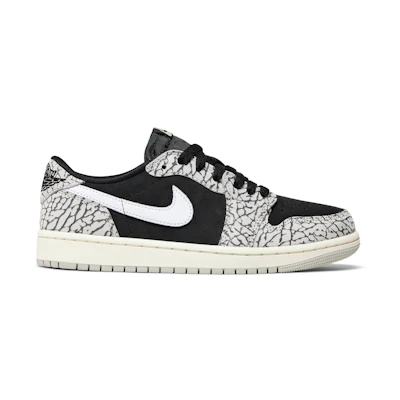 (W) Jordan 1 Retro Low 'Black Cement'