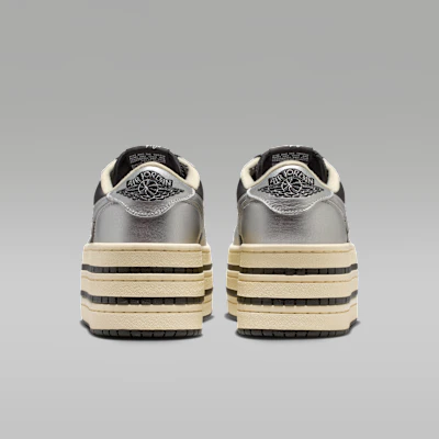 (W) Air Jordan 1 三层金属银/米白/黑 HV8288-001 Details for (W) Air Jordan 1 三层金属银/米白/黑 HV8288-001