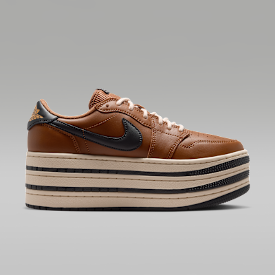 Shop (W) Air Jordan 1 Triple Stack SE Coklat British Emas Metalik IV5086-200