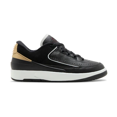 (W) Jordan 2 Retro Low 'Black Metallic Gold'